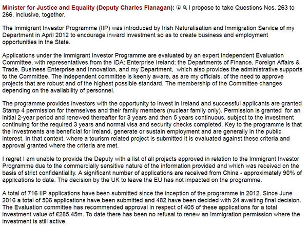 爱尔兰议会频发新信号，爱尔兰投资移民审核将愈加严格